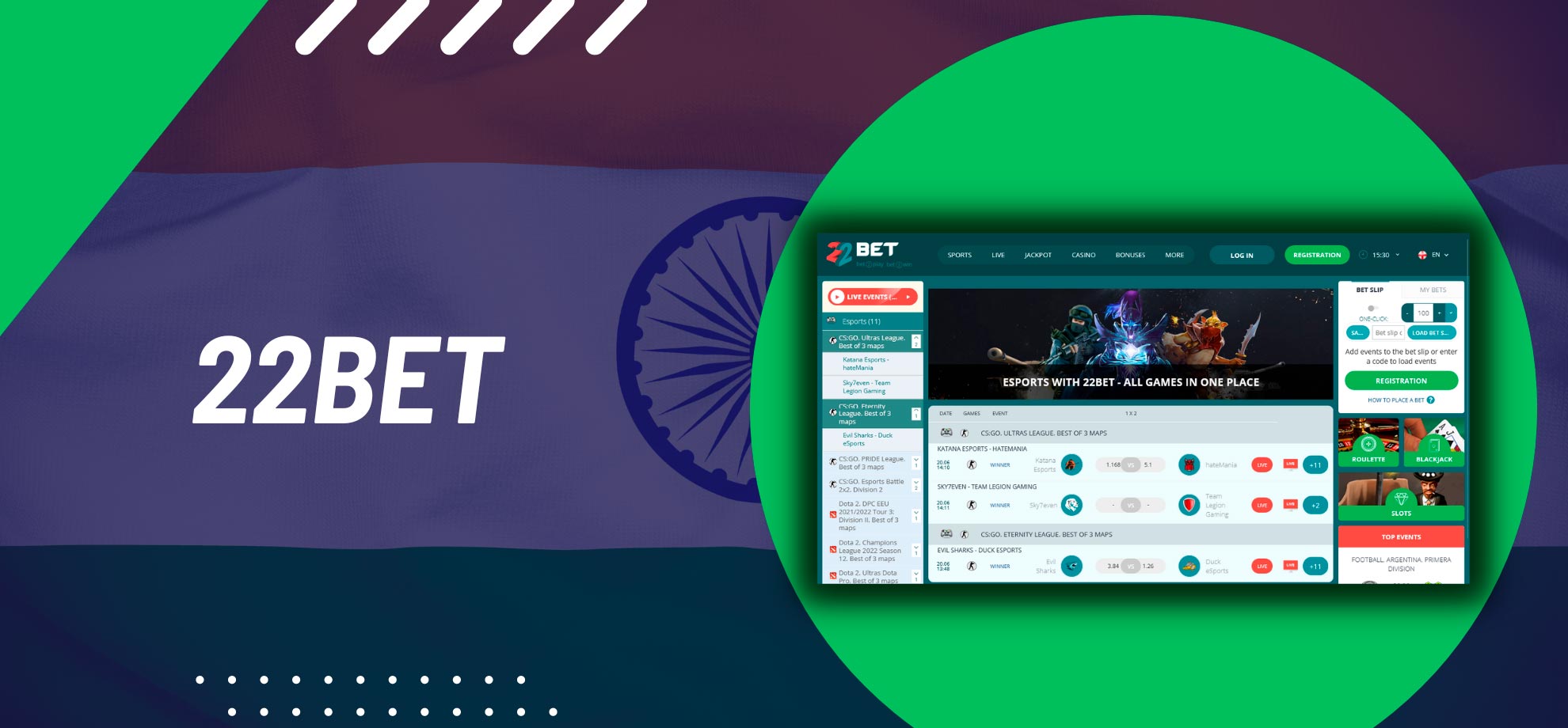 22Bet is best betting sites in India